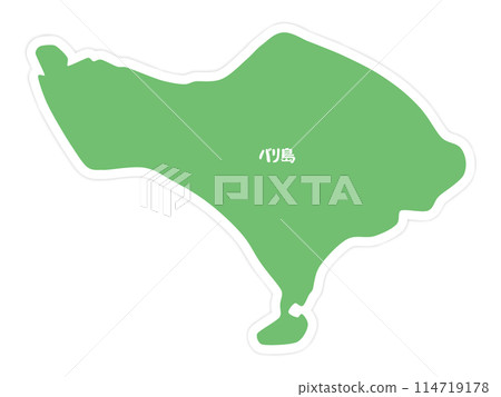 峇裡島的形狀(印尼) 峇裡島的形狀(印尼) 114719178