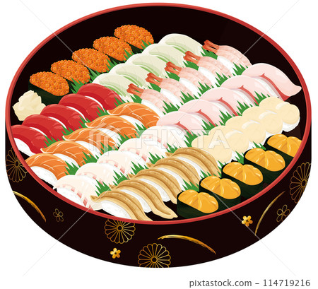 Assorted sushi 114719216