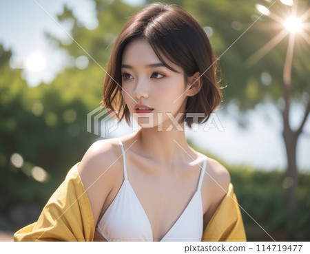 Short-haired woman 2 114719477