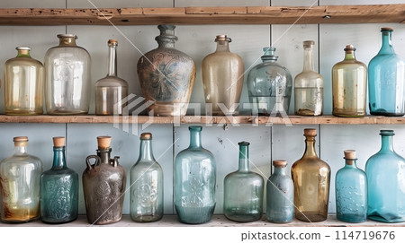 A curated set of unique, perfectly crafted glass bottles. 114719676