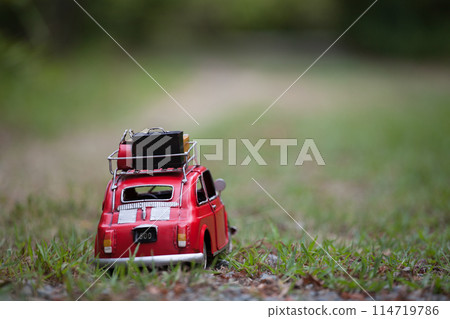 Red tin miniature car Red tin miniature car 114719786