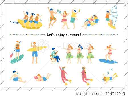 人們享受夏天 114719943