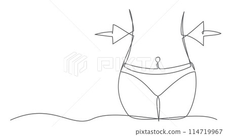 Diet One line drawing on white background Diet One line drawing on white background 114719967