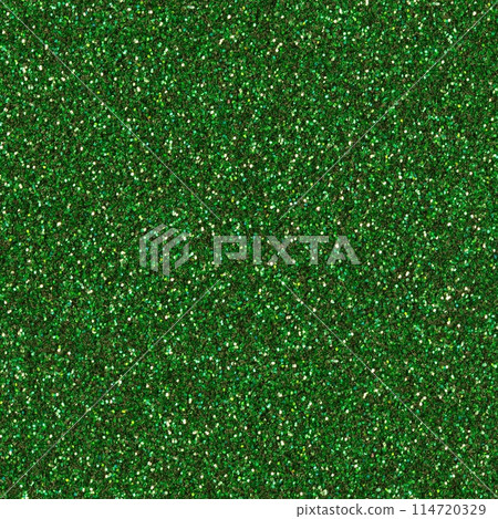 Emerald green glitter texture or background. Seamless square texture. 114720329