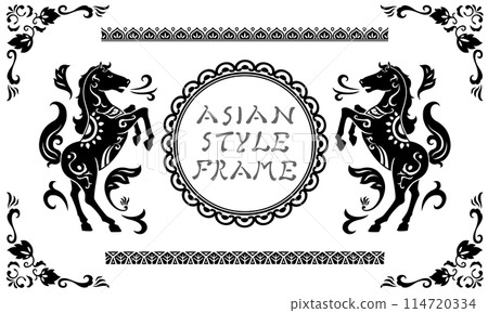 亞洲風格框28（黑色） 114720334