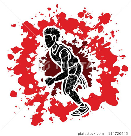 Running Action Movement Marathon Runner A Man Start Running Cartoon Sport Graphic Vector Running Action Movement Marathon Runner A Man Start Running Cartoon Sport Graphic Vector 114720443