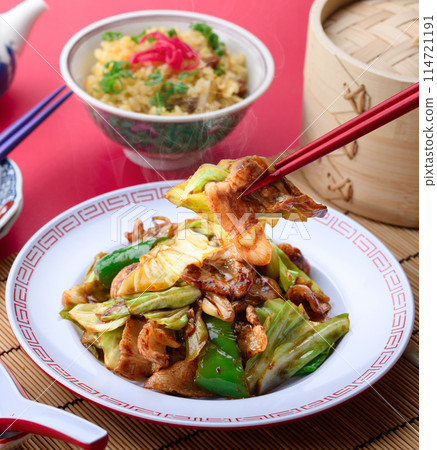 Authentic Chinese food - Twice cooked pork 114721191