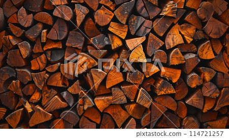 Refined pattern in overstocked firewood reveals space and safety issues. 114721257