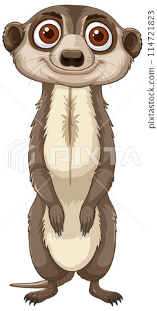 Cute Standing Meerkat Illustration Cute Standing Meerkat Illustration 114721823