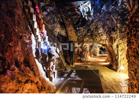 Interior of Mina El Eden, a historic mine in Zacatecas. UNESCO world heritage in Mexico Interior of Mina El Eden, a historic mine in Zacatecas. UNESCO world heritage in Mexico 114722249