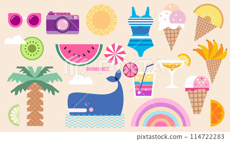 Summer concept design modern abstract background Summer concept design modern abstract background 114722283