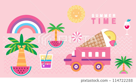 Summer concept design modern abstract background Summer concept design modern abstract background 114722288