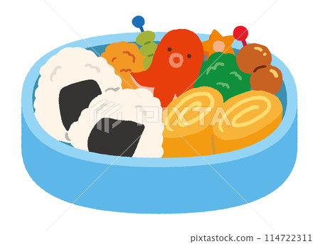 可愛的便當插圖 114722311