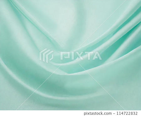 薄荷綠緞布背景生成AI 114722832