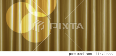 金色窗簾和聚光燈，背景材料 114722999