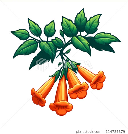 Simple Trumpet Creeper Simple Trumpet Creeper 114723879