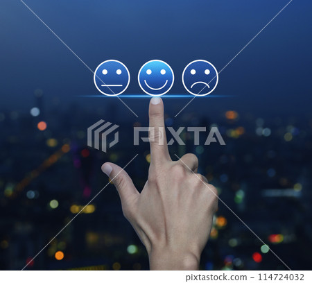 Business customer service evaluation and feedback rating concept Business customer service evaluation and feedback rating concept 114724032