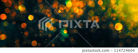 Bokeh lights green orange on black background. Abstract Lights. Unfocused Light background. Blurred night light. bokeh background, Blur concept colorful effect Bokeh lights green orange on black background. Abstract Lights. Unfocused Light background. Blurred night light. bokeh background, Blur concept colorful effect 114724604