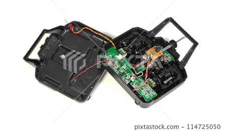 Toy airplane control opened, PCB's visible Toy airplane control opened, PCB's visible 114725050