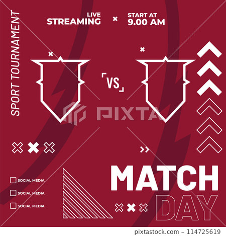 football social media vector template football social media vector template 114725619