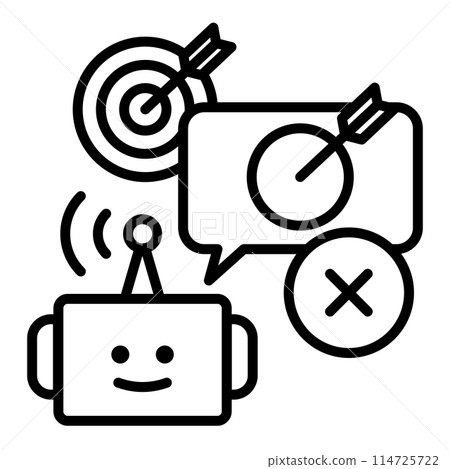 聊天人工智慧產生看似合理的虛假資訊的圖像圖示。 聊天人工智慧產生看似合理的虛假資訊的圖像圖示。 114725722