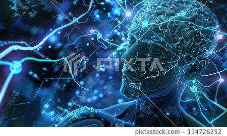 人工智慧與大腦相連的網路影像 114726252