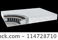 Mattresses in section, view of the structure inside, on a black background. 3D rendering 114728710