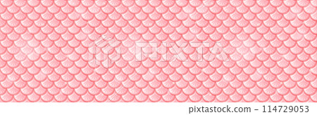 Pink Fish Scale Seamless Pattern 114729053