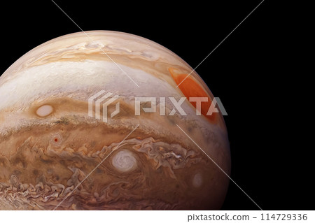 Planet Jupiter. Elements of this image furnished by NASA Planet Jupiter. Elements of this image furnished by NASA 114729336