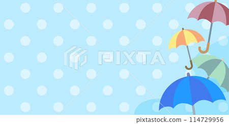 Colorful umbrella vector frame background image Colorful umbrella vector frame background image 114729956