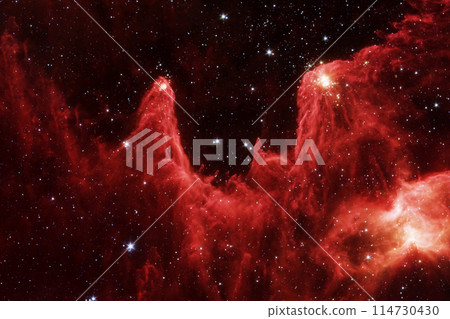 Red cosmic nebula. Elements of this image furnished by NASA Red cosmic nebula. Elements of this image furnished by NASA 114730430