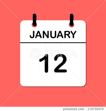 January 12. Daily Calendar icon for design. Simple design for business brochure, flyer, print media, advertisement. Easily editable January 12. Daily Calendar icon for design. Simple design for business brochure, flyer, print media, advertisement. Easily editable 114730479