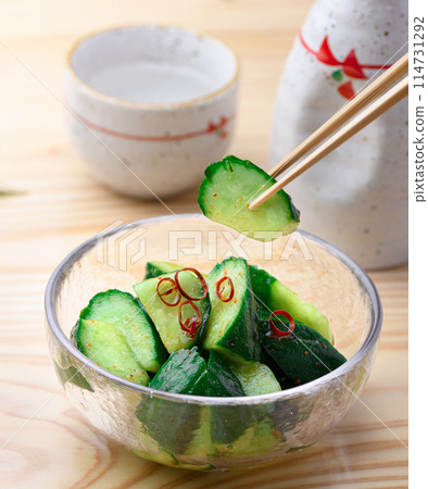 Spicy cucumber Perfect for summer Spicy addictive cucumber (lightly pickled cucumber) Spicy cucumber Perfect for summer Spicy addictive cucumber (lightly pickled cucumber) 114731292