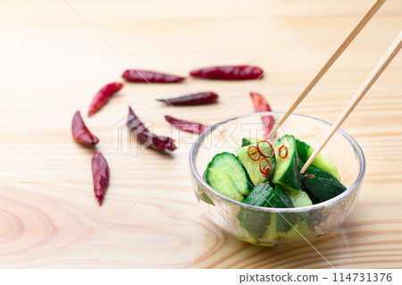 Spicy cucumber Perfect for summer Spicy addictive cucumber (lightly pickled cucumber) Spicy cucumber Perfect for summer Spicy addictive cucumber (lightly pickled cucumber) 114731376