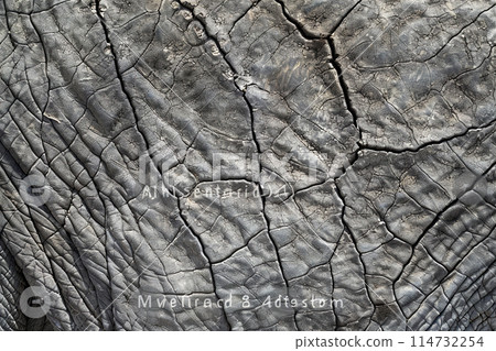 Generative ai on theme of beautiful texture elephant skin for design natural abstract background 114732254