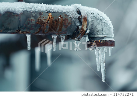 Generative ai on theme of beautiful transparent icicles for design natural abstract background 114732271