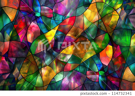 Generative ai on theme of beautiful texture broken glass for design natural abstract background 114732341