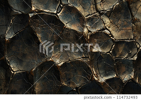 Generative ai on theme of beautiful futuristic shell stone wall for design abstract background 114732493