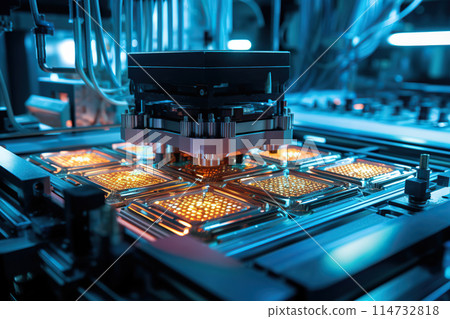 Generative ai on theme of beautiful surface microchip for design natural abstract background 114732818