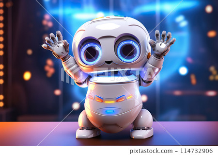 Generative ai on theme of beautiful futuristic toy robot, autonomous programmable new technique 114732906