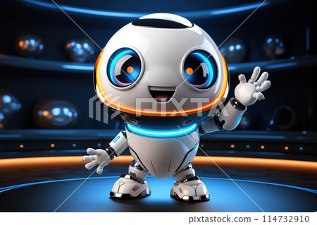 Generative ai on theme of beautiful futuristic toy robot, autonomous programmable new technique 114732910