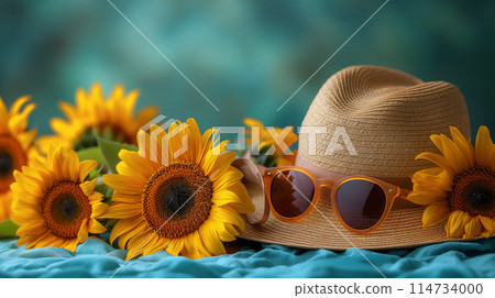 Sunflower and sunglasses 114734000