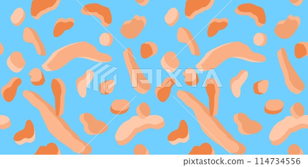 Seamless Peach Fuzz Trendy Abstract Pattern Vector Illustration Background Art Seamless Peach Fuzz Trendy Abstract Pattern Vector Illustration Background Art 114734556