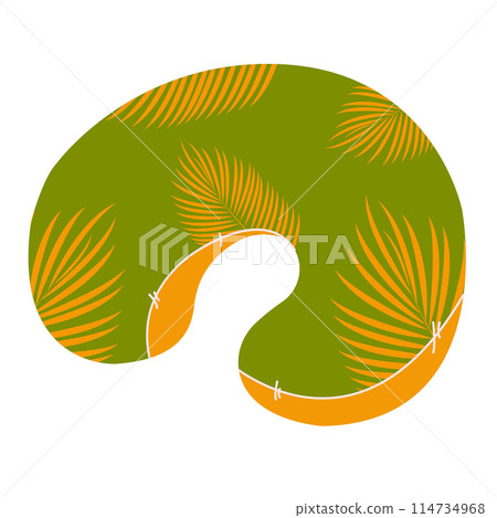 U shape pillow for airplane. Vector illustration. Vector simple illustration. Element for print, banner, card, brochure, logo. U shape pillow for airplane. Vector illustration. Vector simple illustration. Element for print, banner, card, brochure, logo. 114734968