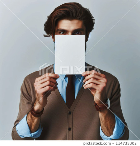 拿著普通紙的年輕人-E 拿著普通紙的年輕人-E 114735302