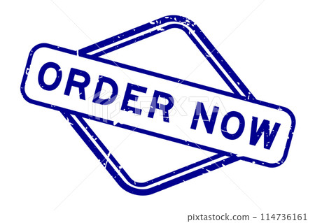 Grunge blue order now word rubber seal stamp on white background Grunge blue order now word rubber seal stamp on white background 114736161