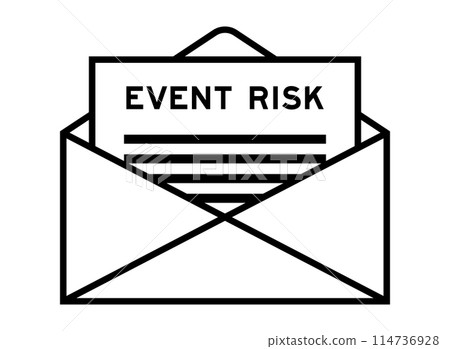 Envelope and letter sign with word event risk as the headline Envelope and letter sign with word event risk as the headline 114736928