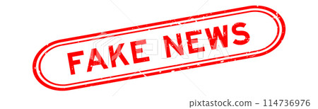 Grunge red fake news word rubber seal stamp on white background Grunge red fake news word rubber seal stamp on white background 114736976