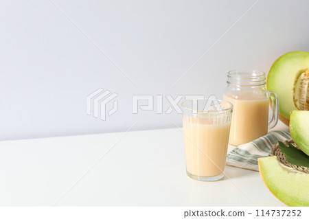 Juicy and tasty summer time fruit concept - melon Juicy and tasty summer time fruit concept - melon 114737252