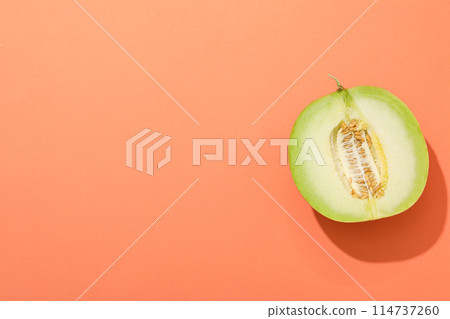 Juicy and tasty summer time fruit concept - melon 114737260